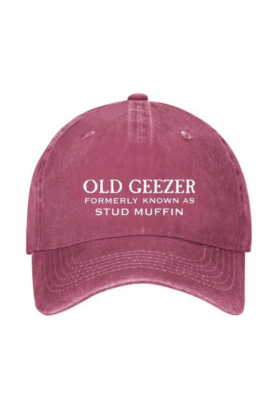 Womens Baseball Hat Old Geeze Hat Women's Baseball Caps Old Geeze Caps Old Geezer Formerly Knowns As Stud Muffin Trucker Hat Running Hats for Women Men's Hats Gifts for Daughter Running, Wine