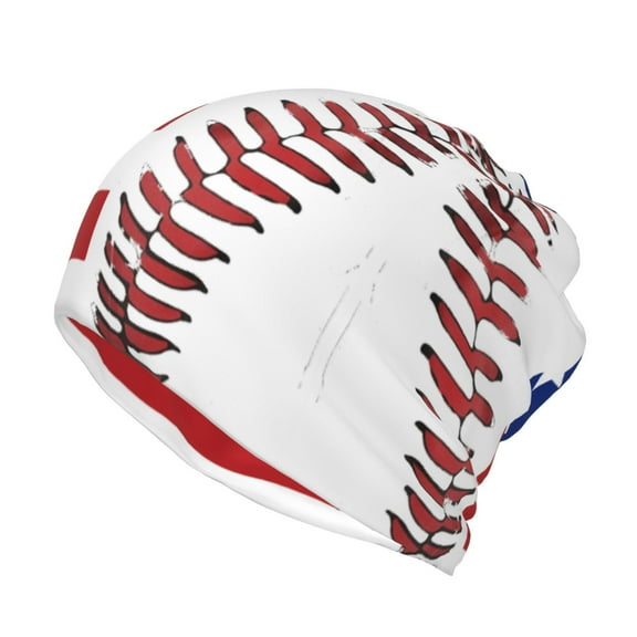 Womens Baseball Lace Flag Slouchy Beanie Cap Headwear Hat Turban