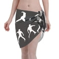 thumbnail image 1 of Womens Baseball Players Coverups Beach Short Sarong Sheer Chiffon Cover Up Bikini Wraps, 1 of 7