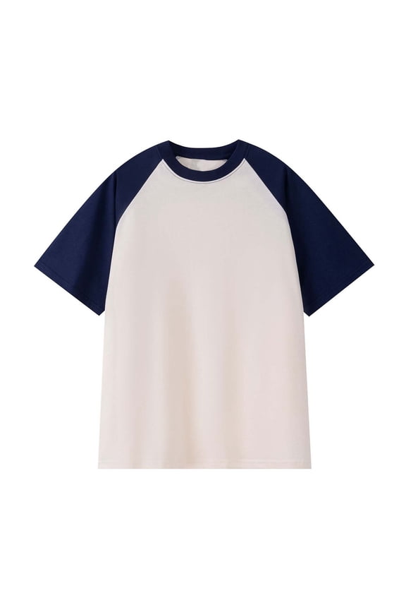 Womens Baseball Tee Summer Color Block Raglan Short Sleeve Casual Crew Neck Tops Plus Size Graphic T Shirts