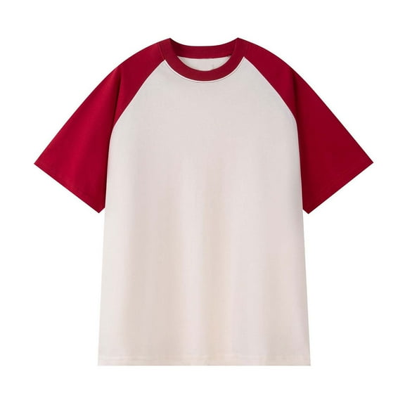 Womens Baseball Tee Summer Color Block Raglan Short Sleeve Casual Crew Neck Tops Plus Size Graphic T Shirts