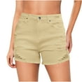 thumbnail image 1 of Womens Basic Casual Denim Shorts High Waisted Button Down Trendy Simple Denim Shorts With Pockets, 1 of 7