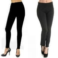 thumbnail image 1 of Womens Basic Cotton Full Length Black Leggings Spandex Pants Yoga Slim Small, 1 of 7