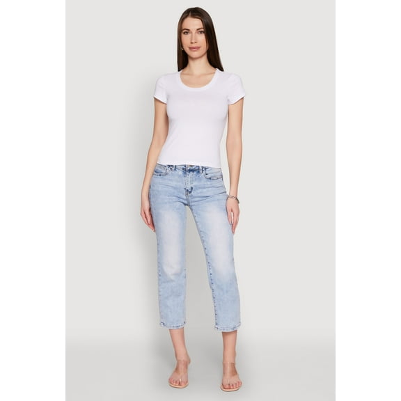 Womens Basic Crew Neck Top