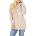 thumbnail image 1 of Womens Basic Oversized Hooded Pullover Sweatershirt Sweater, 1 of 4