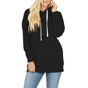 Womens Basic Oversized Hooded Pullover Sweatershirt Sweater