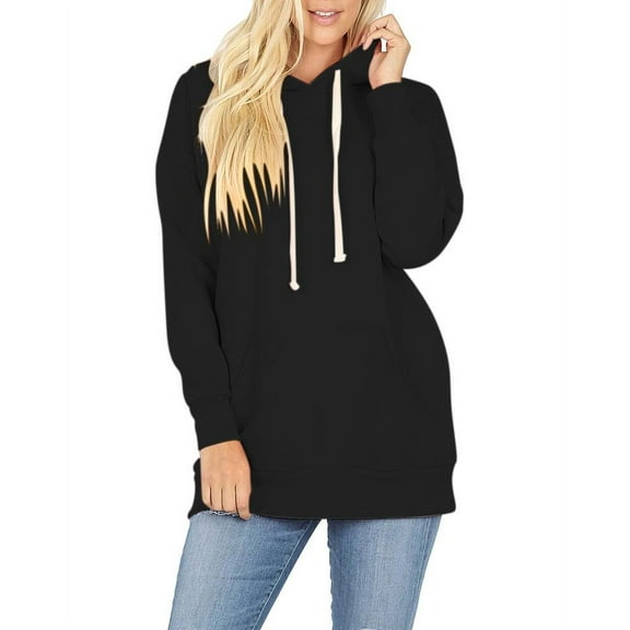 Womens Basic Oversized Hooded Pullover Sweatershirt Sweater