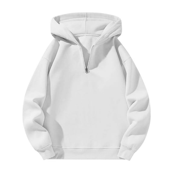 Womens Basic Quarter Zip Hoodies Lightweight Hooded Pullover Sweatshirts 2025 Fashion Fall Clothes Solid Color