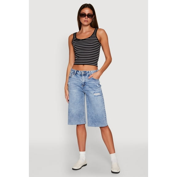 Womens Basic Striped Tank Top