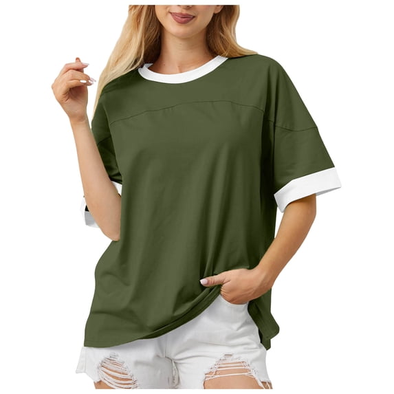 Womens Basic Tee womens flowy summer tops