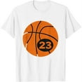thumbnail image 1 of Womens Basketball Player Jersey Number 23 Graphic T-Shirt T-Shirt White X-Large, 1 of 5