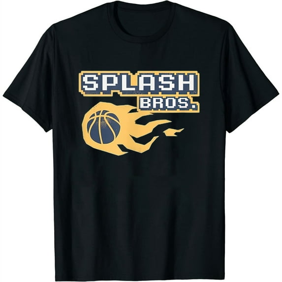 Womens Basketball Splash Bros Sport T-Shirt - Graphic Tee Black 3X-Large