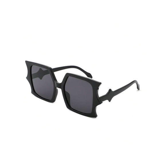 Womens Bat Wing Shape Plastic Oversized Rectangle Fashion Sunglasses