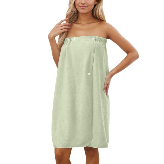 Towel Robe for Womens Absorbent Wearable Towel for Women Adjustable Closure Beach & Pool Bathrobe