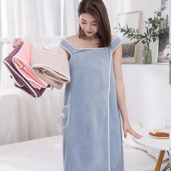 Womens Bath Towels Household Wearable Super Absorbent Bath Gown Towel Fast Drying Bathing Beach Spa Bathrobes Wash Clothing