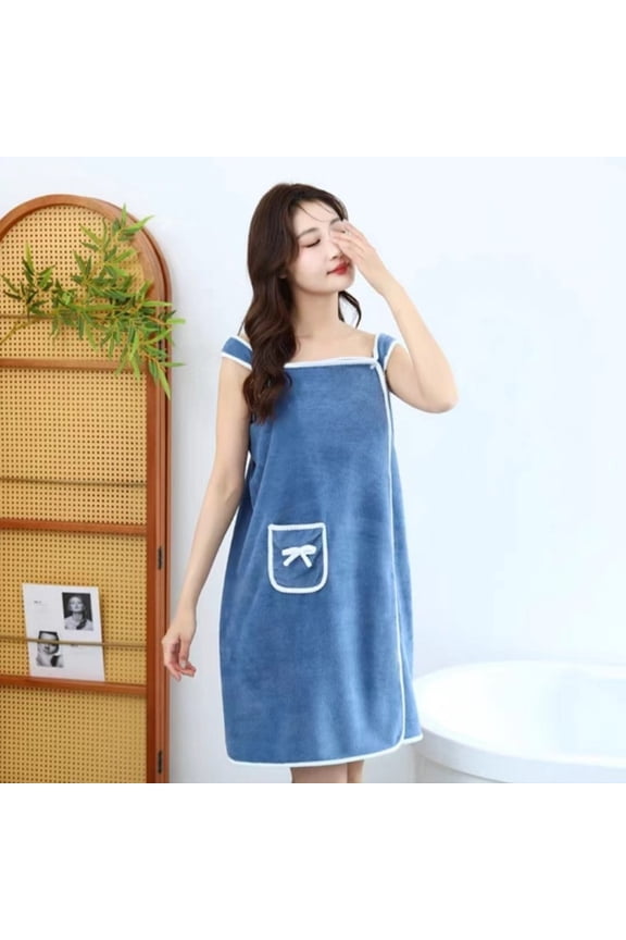Womens Bath Towels Household Wearable Super Absorbent Bath Gown Towel Fast Drying Bathing Beach Spa Bathrobes Wash Clothing