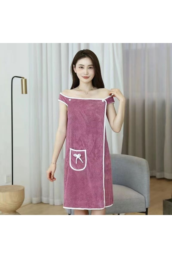 Womens Bath Towels Household Wearable Super Absorbent Bath Gown Towel Fast Drying Bathing Beach Spa Bathrobes Wash Clothing