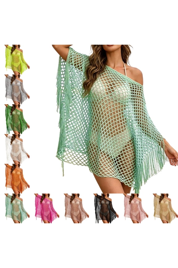 Womens Bathing Suit Cover Up Sheer Poncho Top Coverup Shawl