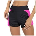thumbnail image 1 of Womens Bathing Suits Bikini Solid Menstrual Leakproof Athletic Swim Shorts with Wide Waistband Bathing Suit Swim Bottoms Ladies Swimsuits Hot Pink M, 1 of 6