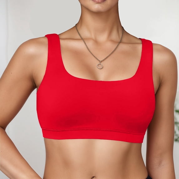 Womens Bathing Suits Bikini Square Neck Bra Sporty Bathing Suits For Women Red Bikini Womens Bralette Padded
