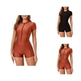 thumbnail image 1 of Womens Bathing Suits Front Zipper Two Piece Tankini Athletic Swimsuit with Boy Shorts High Performance Swimwear for Pool and Beach, 1 of 9