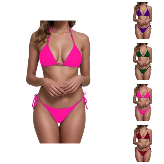 Womens Bathing Suits Tankini Set Strappy Bikini Top And Bottom Beach Vacation Outfit Swimsuit for Women Pool Party
