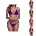 thumbnail image 1 of Womens Bathing Suits Tankini Set Strappy Bikini Top And Bottom Beach Vacation Outfit Swimsuit for Women Pool Party, 1 of 6