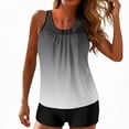 thumbnail image 1 of Womens Bathing Suits Two Piece Tank Tops Boyshorts Swimsuits High Waist Tummy Control Gradient Tankini Swimwear, S, 1 of 7