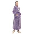 thumbnail image 1 of Womens Bathrobe Ladies Fleece Plush Warm Long Robes Fleece Nightgown Sleepwear, 1 of 9
