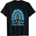 thumbnail image 1 of Womens Be Kind Autism Awareness Leopard Rainbow Choose Kindness T-Shirt Black Medium, 1 of 5