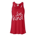 thumbnail image 1 of Womens Be Kind Heart Flowy Racerback Tank Top T-Shirt, 1 of 1