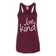thumbnail image 1 of Womens Be Kind Heart Flowy Racerback Tank Top T-Shirt, 1 of 1