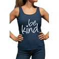 thumbnail image 1 of Womens Be Kind Heart Racerback Tank Top T-Shirt, 1 of 1