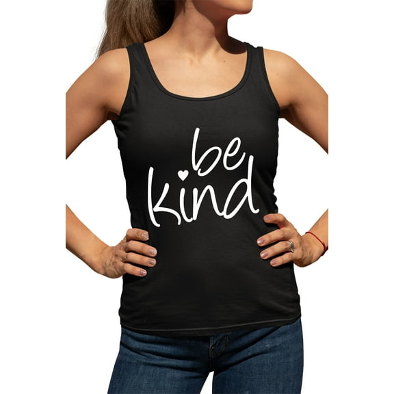 Womens Be Kind Heart Racerback Tank Top T-Shirt