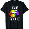 thumbnail image 1 of Womens Be Kind Love Rainbow Gay And Lesbian LGBT Pride T-Shirt Black 2X-Large, 1 of 5
