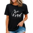 thumbnail image 1 of Womens Be Kind T-shirt Flying Bee Graphic T-shirt Black Large, 1 of 4