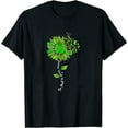 thumbnail image 1 of Womens Be Kind To Your Mind Leopard Sunflower Mental Health Matters T-Shirt Black Medium, 1 of 5
