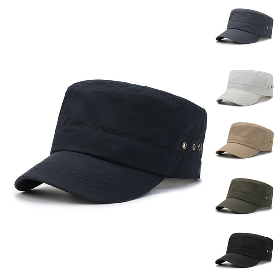 Womens Beach Hat Unisex Summer Solid Flat Top Breathable Lightweight Baseball Cap Green One Size