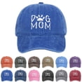 thumbnail image 1 of Womens Beach Hat Women Dog Mom Embroidered Washed Adjustable Outdoor Baseball Cap Orange One Size, 1 of 4