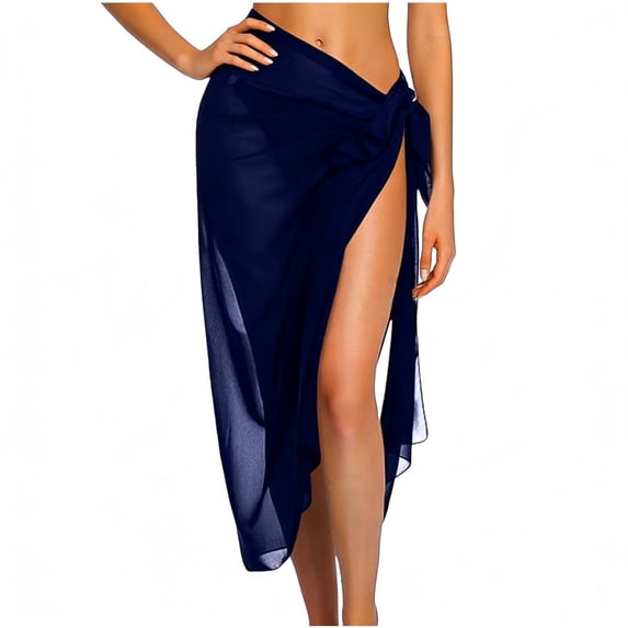 Womens Beach Sarong Chiffon Coverups Skirt Bikini Wraps Swimwear Bathing Suit Cover Up
