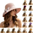 thumbnail image 1 of Womens Beach Sun Straw Hat UV UPF 80+ Travel Foldable Brim Summer UV Hat, 1 of 6