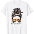 thumbnail image 1 of Womens Beach Vibes Messy Bun Sunglasses Summer Lover T-Shirt White 2X-Large, 1 of 4