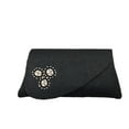 thumbnail image 1 of Womens Beaded Maasai Fabric and Jute Clutch Purse Black Medium, 1 of 2