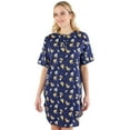 thumbnail image 1 of Sailboat Bear Womens' Nightgown Short-Sleeve Pajama Nightdress Lounge Sleepwear, 1 of 5