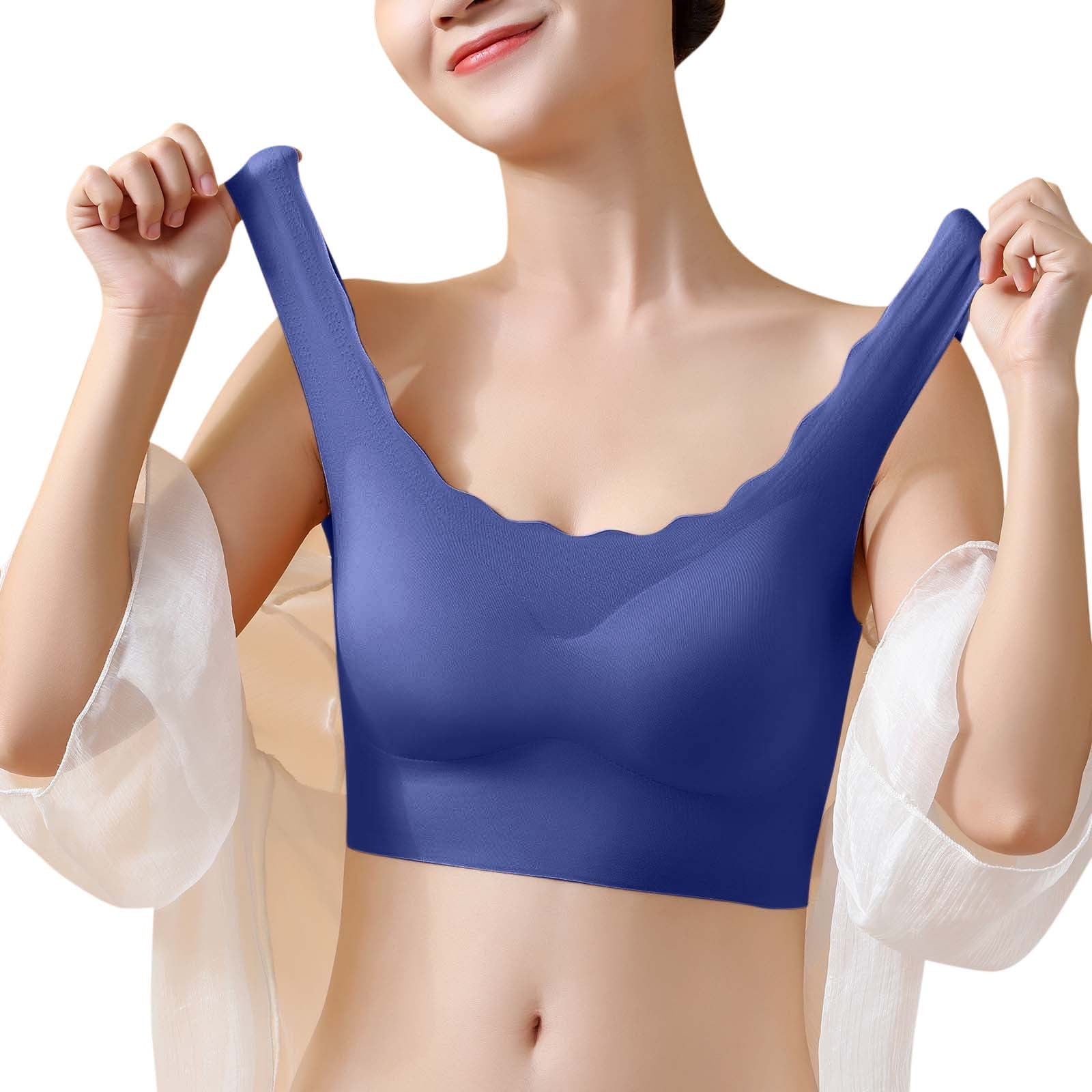 Female seamless bra fashion no steel ring sports bra small chest gathered yoga  bra