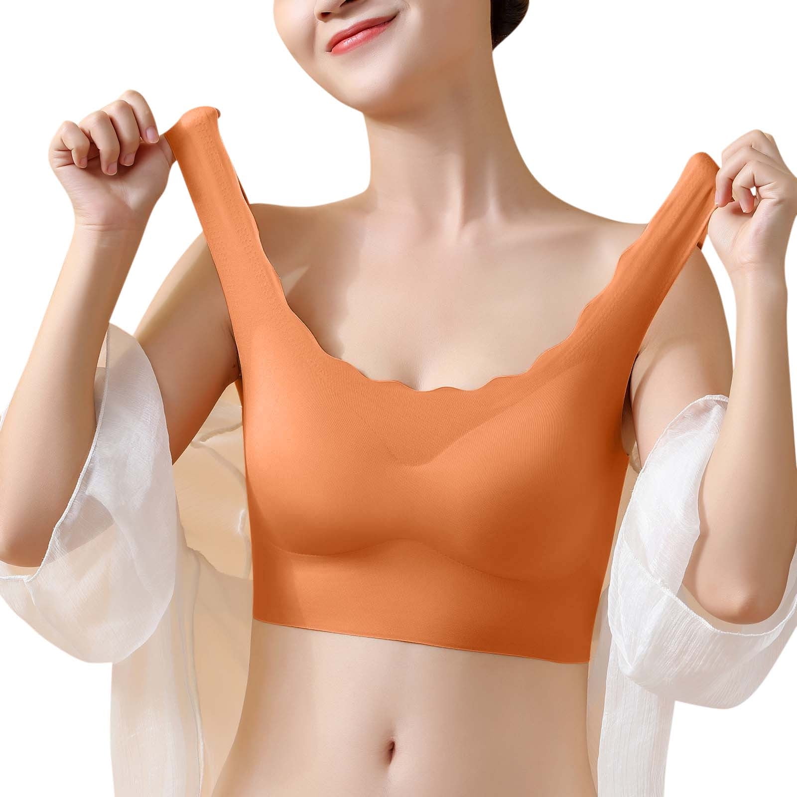 Latex Underwear Women Lace Big Breast Show Small Bra Wirrless Bralette Push  Up Bras Adjustment Brassiere Female Thin Lingerie