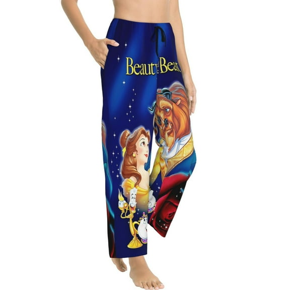 Womens Beauty The Be-as Pajama Pants Soft Lightweight Pajama Pants Cartoon Pajama Bottoms