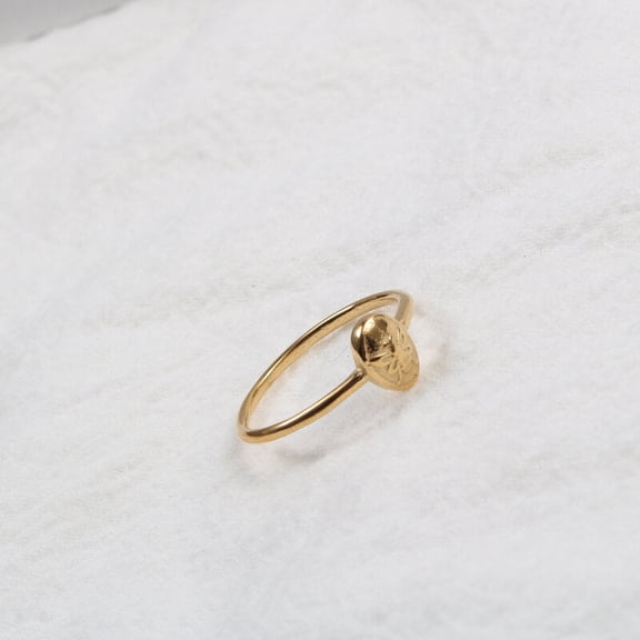 Womens Bee Ring Titanium Steel Gold Plated Diamond Encrusted Geometric Hypoallergenic Jewelry Elegant Everyday Wear