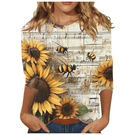 Womens Beekeeper Graphic Tee Shirts Short Sleeve Cute Bee T-Shirts Funny Summer Casual Honeybee Lover Outfits Yellow, L