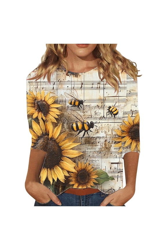 Womens Beekeeper Graphic Tee Shirts Short Sleeve Cute Bee T-Shirts Funny Summer Casual Honeybee Lover Outfits Yellow, M